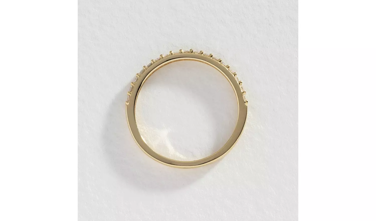 Pure Brilliance 9ct Yellow Gold 0.25ct Lab Diamond Ring - N