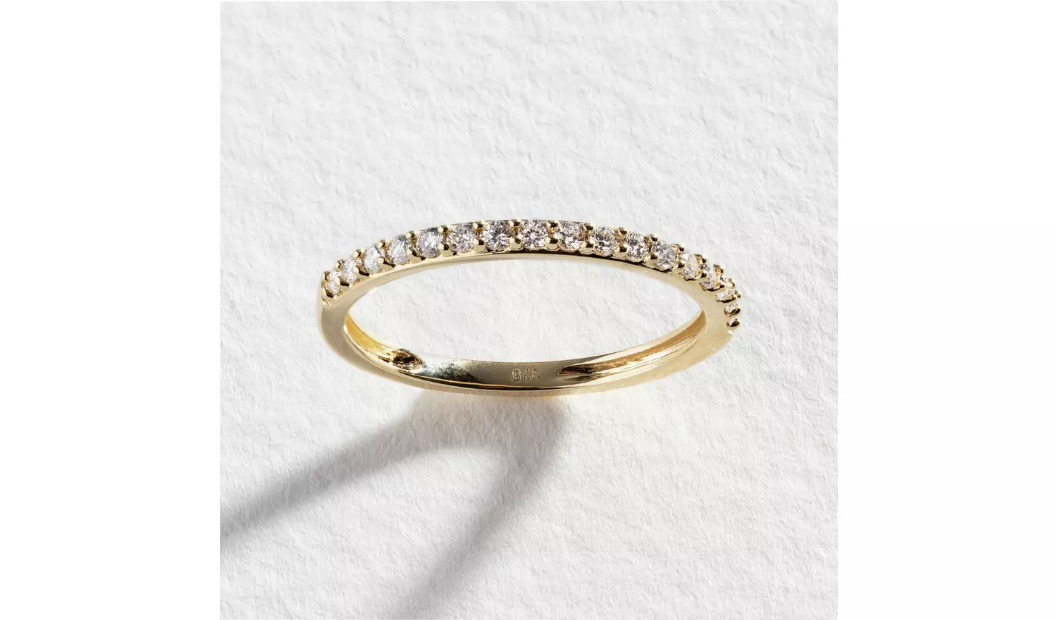 Pure Brilliance 9ct Yellow Gold 0.25ct Lab Diamond Ring - N