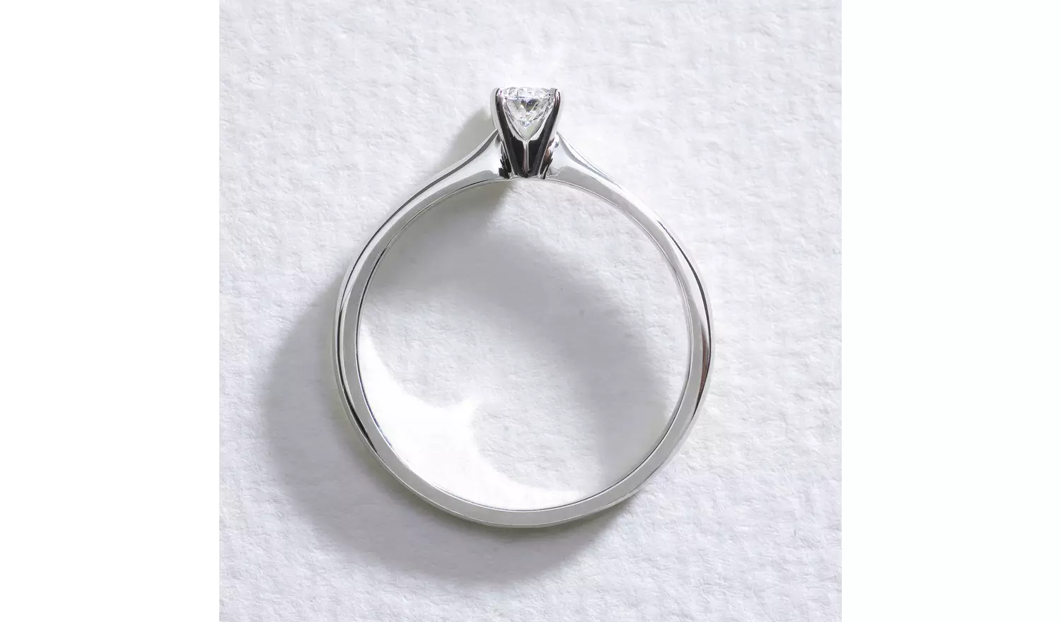 Pure Brilliance 9ct White Gold 0.25ct Lab Diamond Ring - L