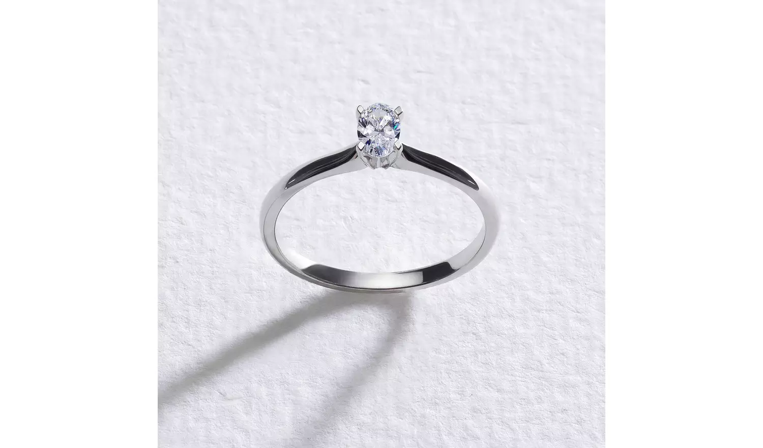 Pure Brilliance 9ct White Gold 0.25ct Lab Diamond Ring - L