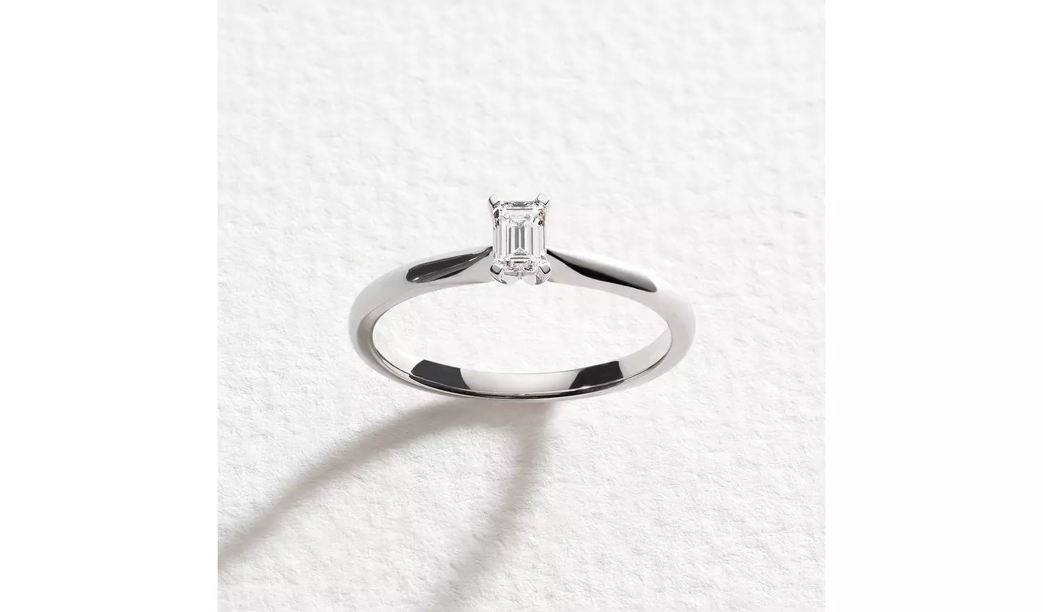 Pure Brilliance 9ct White Gold 0.25ct Lab Diamond Ring - R