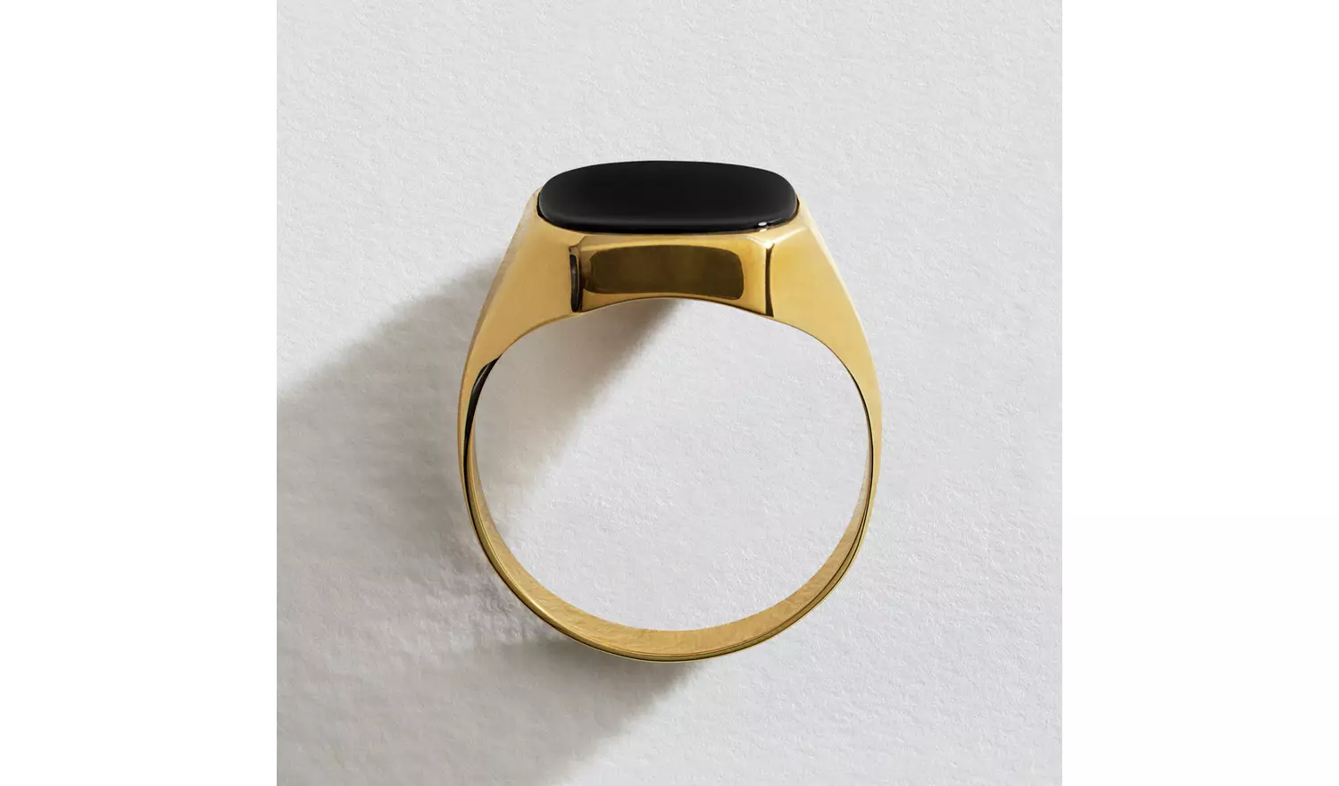 Revere 9ct Yellow Gold Black Onyx Signet Ring - U
