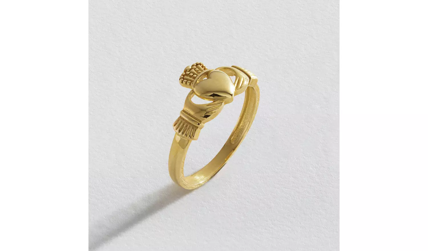 Revere 9ct Yellow Gold Claddagh Ring - O