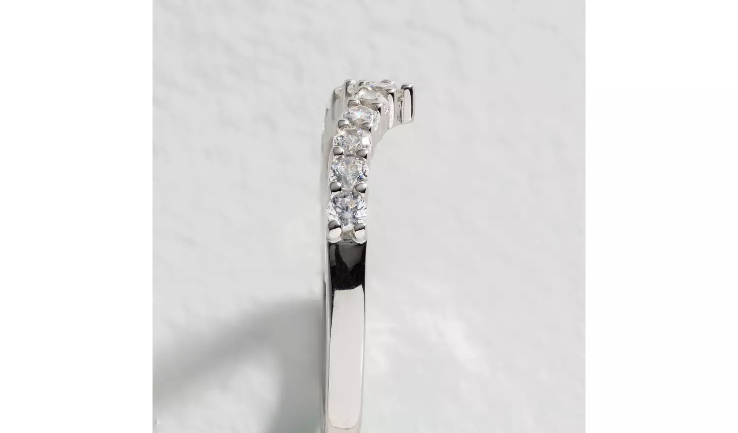 Revere Sterling Silver Cubic Zirconia Wishbone Ring - N