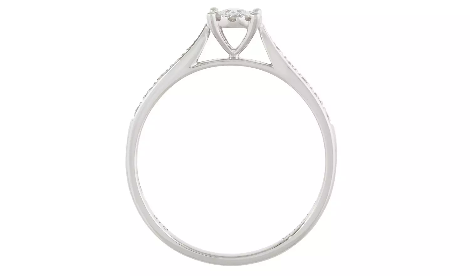 Revere 9ct White Gold 0.15ct Diamond Engagement Ring - T