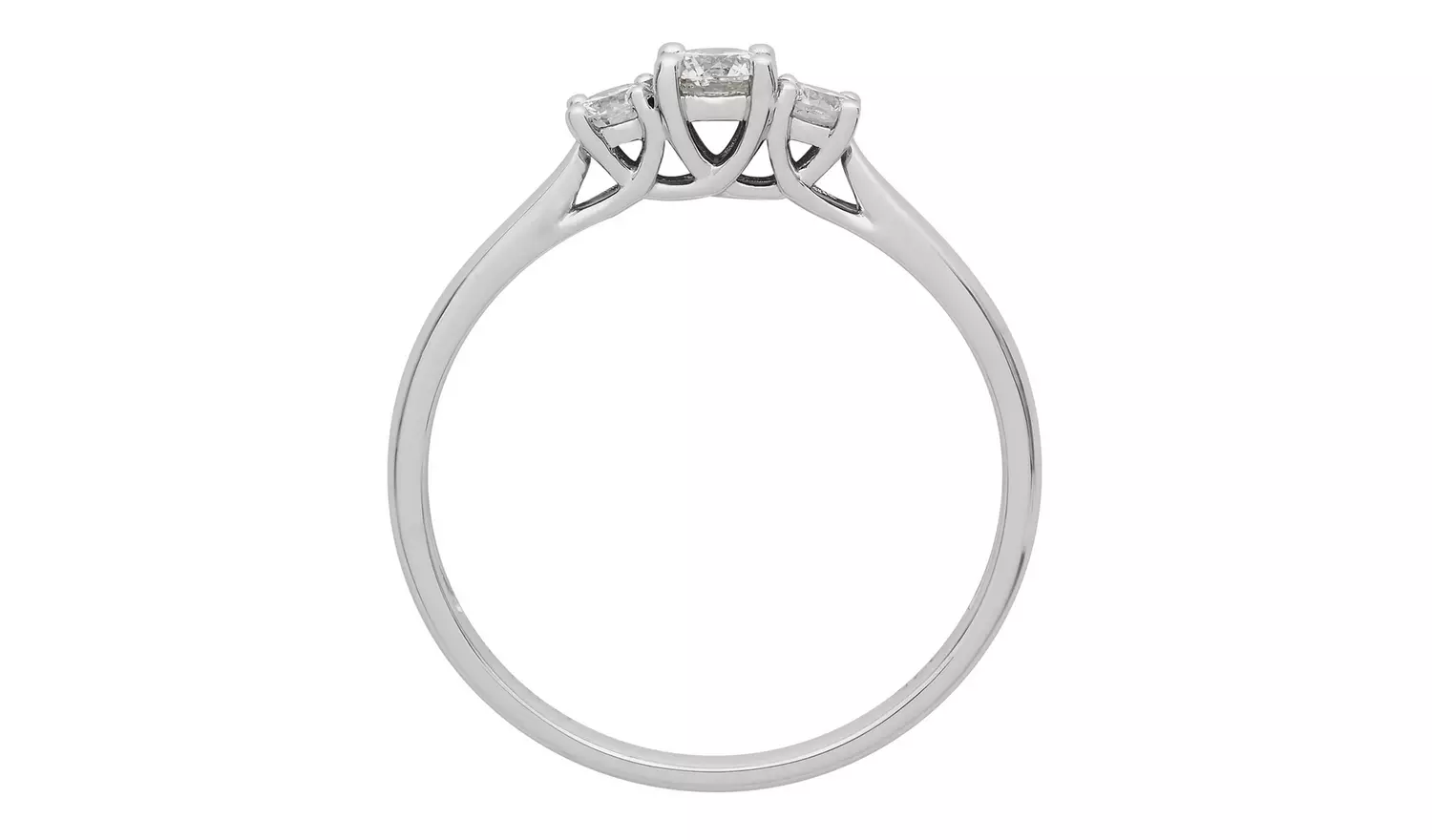 Revere 9ct White Gold 0.33ct Diamond Engagement Ring - O