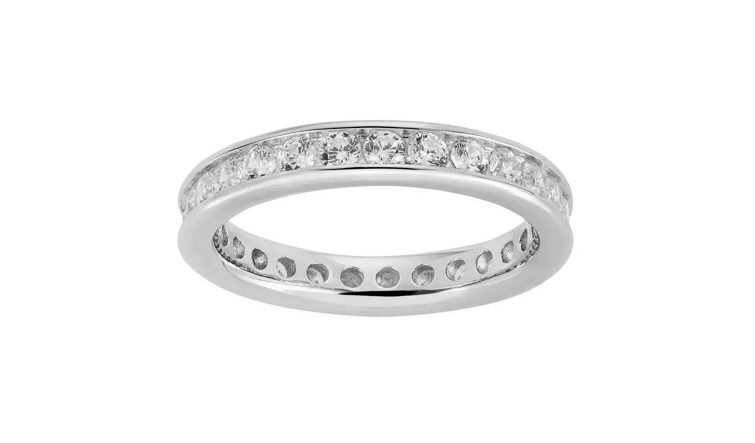 Revere Sterling Silver Cubic Zirconia Full Eternity Ring - L