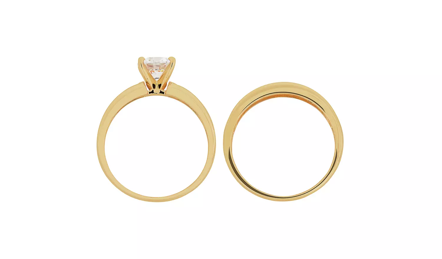 Revere 9ct Gold Cubic Zirconia Solitaire Engagement Ring - M