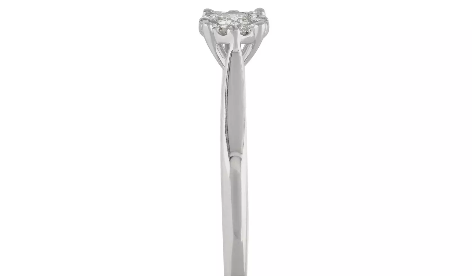 Revere 9ct White Gold 0.15ct Diamond Engagement Ring - M