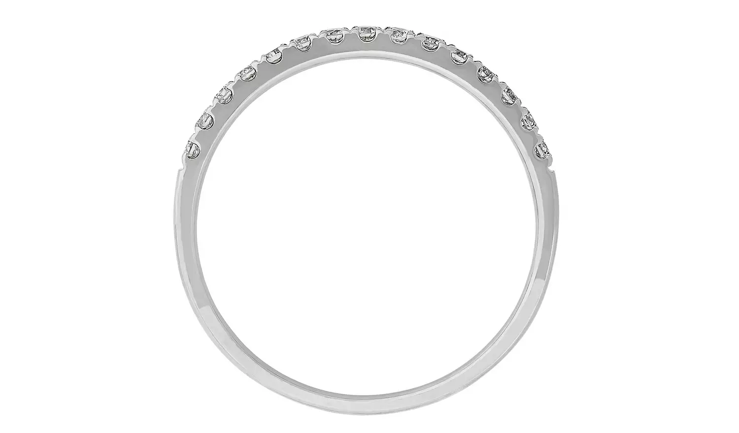 Revere 9ct White Gold 0.25ct Claw Set Eternity Ring - T