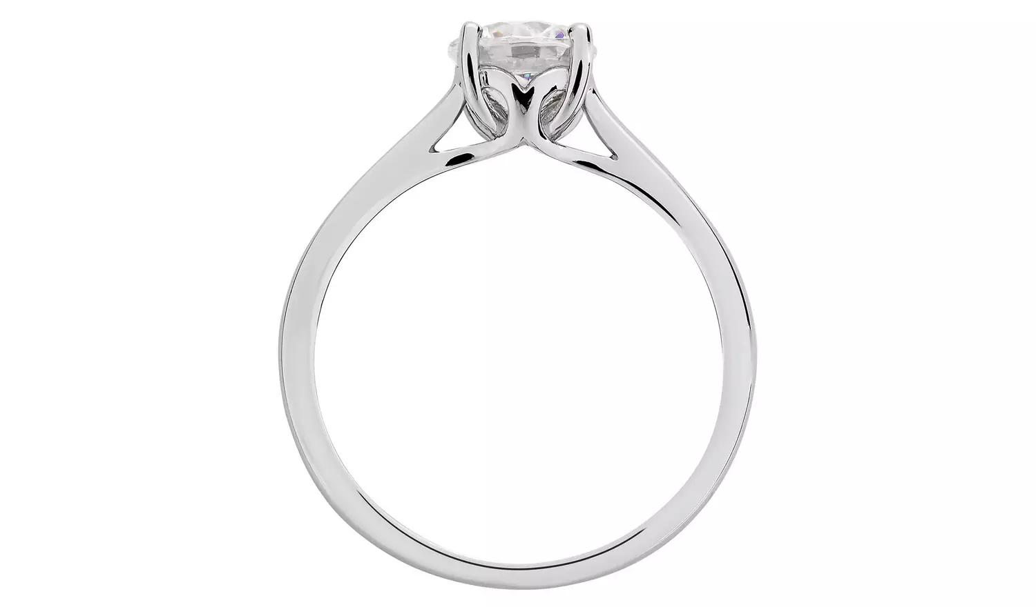 Revere Sterling Silver Cubic Zirconia Engagement Ring - S