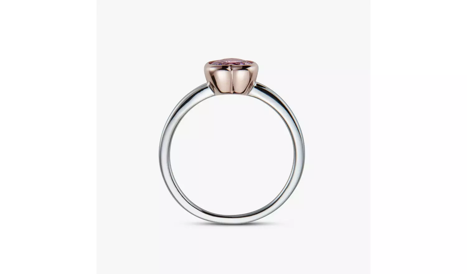 Revere Rose Gold Plated Sterling Silver Heart Ring - Medium