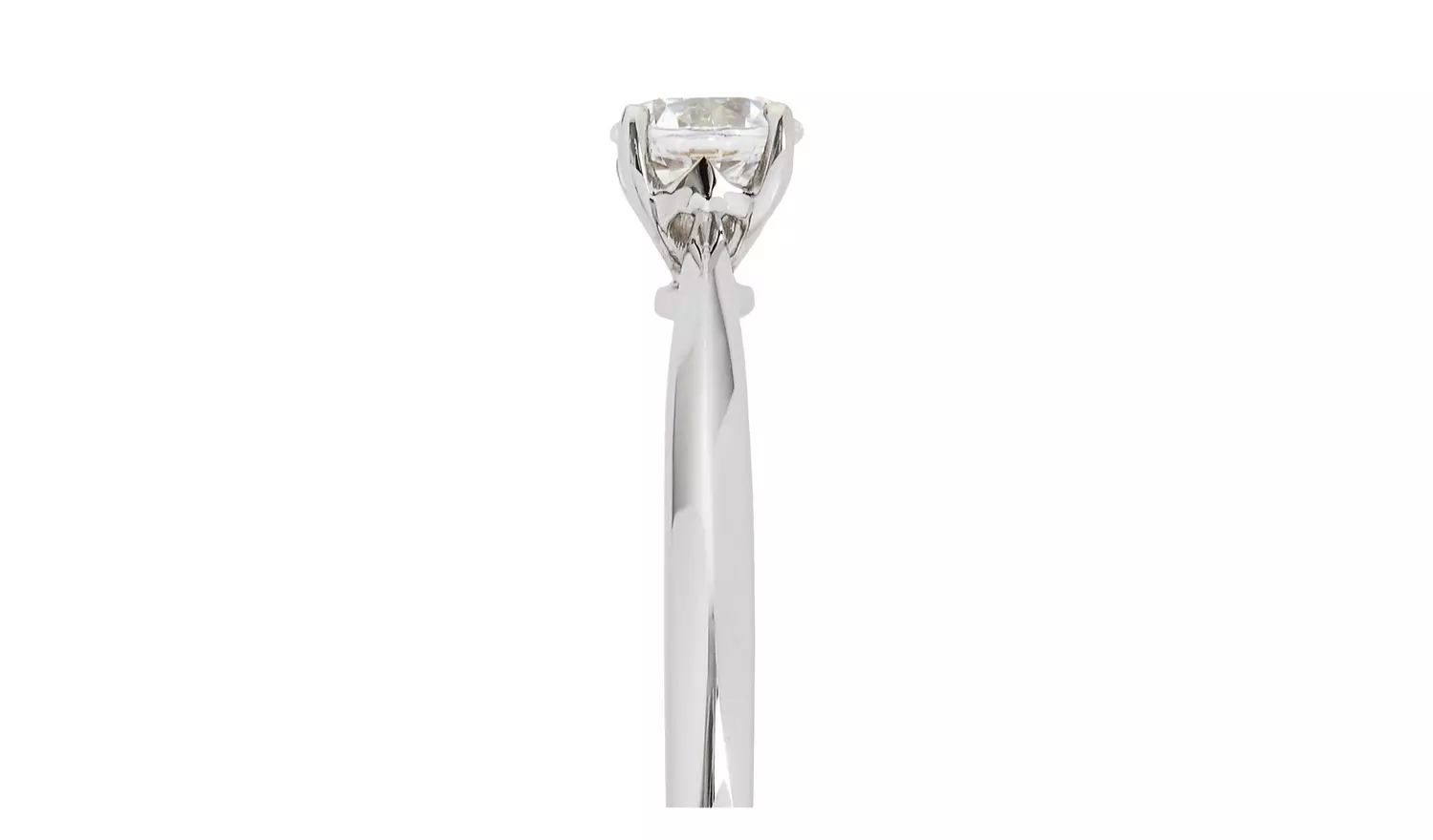 Revere 9ct White Gold Cubic Zirconia Engagement Ring - R