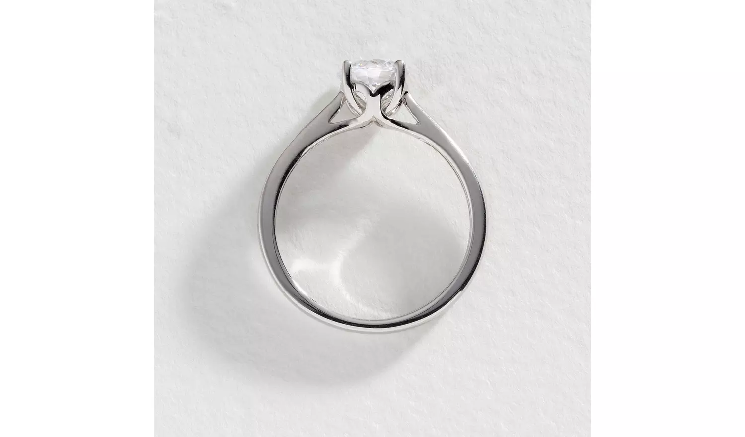 Revere Sterling Silver Cubic Zirconia Engagement Ring - N