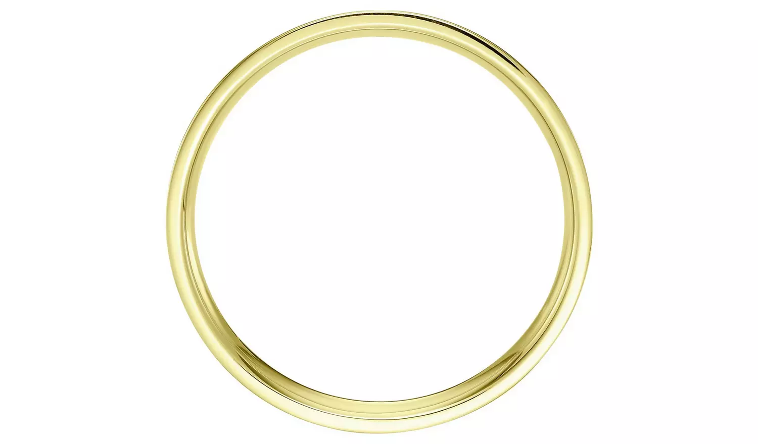 Wedfit 9ct Yellow Gold 2.5mm Flat Court Wedding Band Ring- P