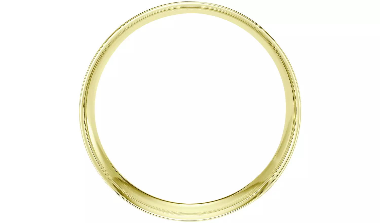 Wedfit 9ct Yellow Gold 5mm Flat Court Wedding Band Ring - P