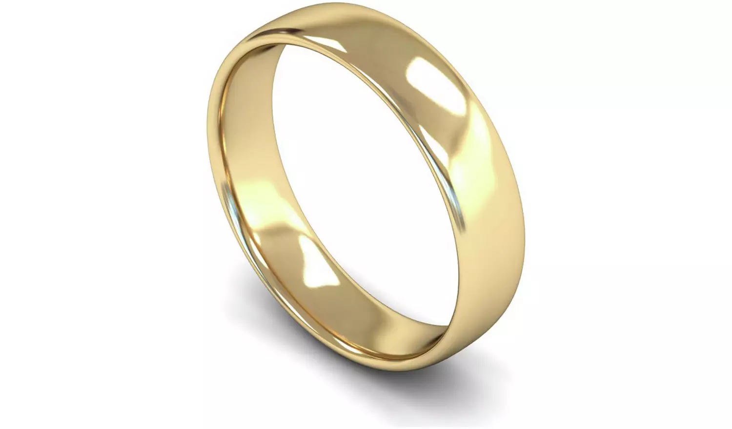 Wedfit 9ct Yellow Gold 5mm Slight Court Wedding Band Ring- P