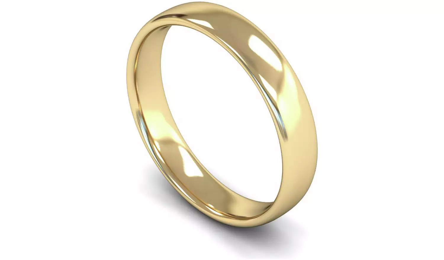 Wedfit 9ct Yellow Gold 4mm Slight Court Wedding Band Ring- U