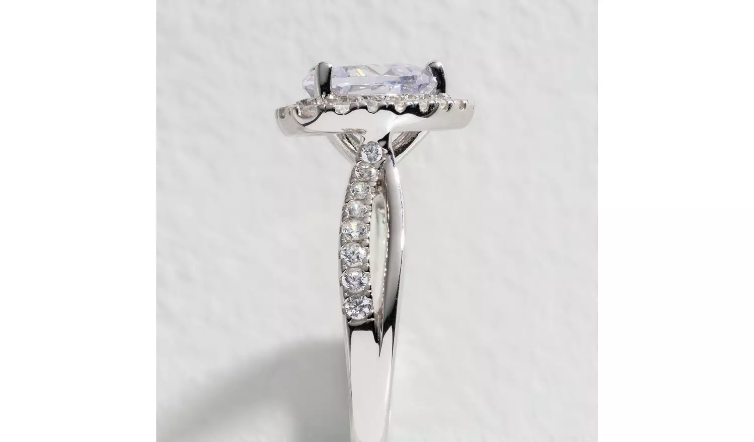 Revere Sterling Silver Cubic Zirconia Engagement Ring - N