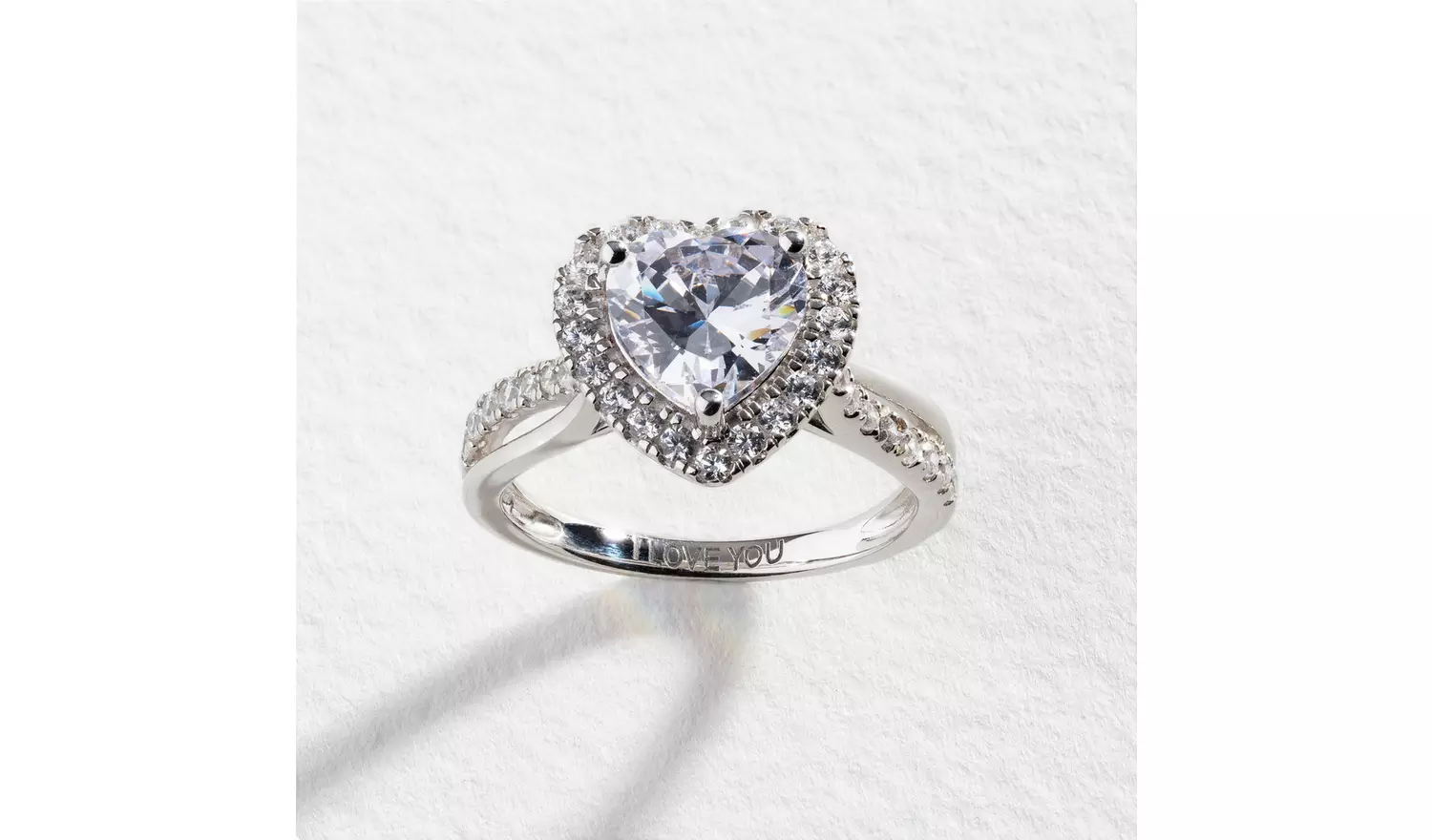 Revere Sterling Silver Cubic Zirconia Engagement Ring - N