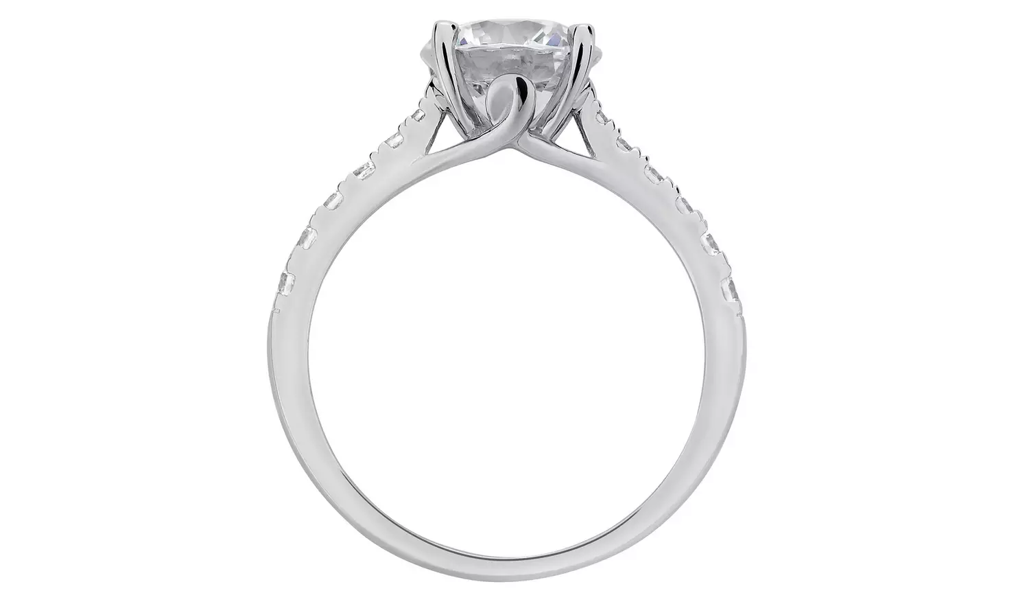 Revere Sterling Silver Cubic Zirconia Engagement Ring - K