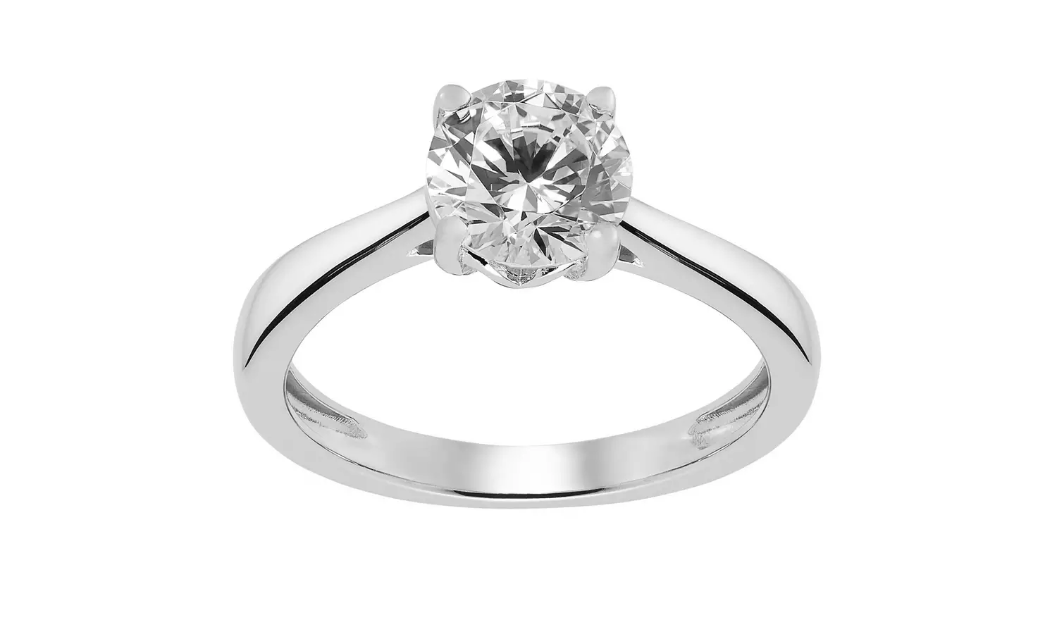 Revere Sterling Silver Cubic Zirconia Engagement Ring - H