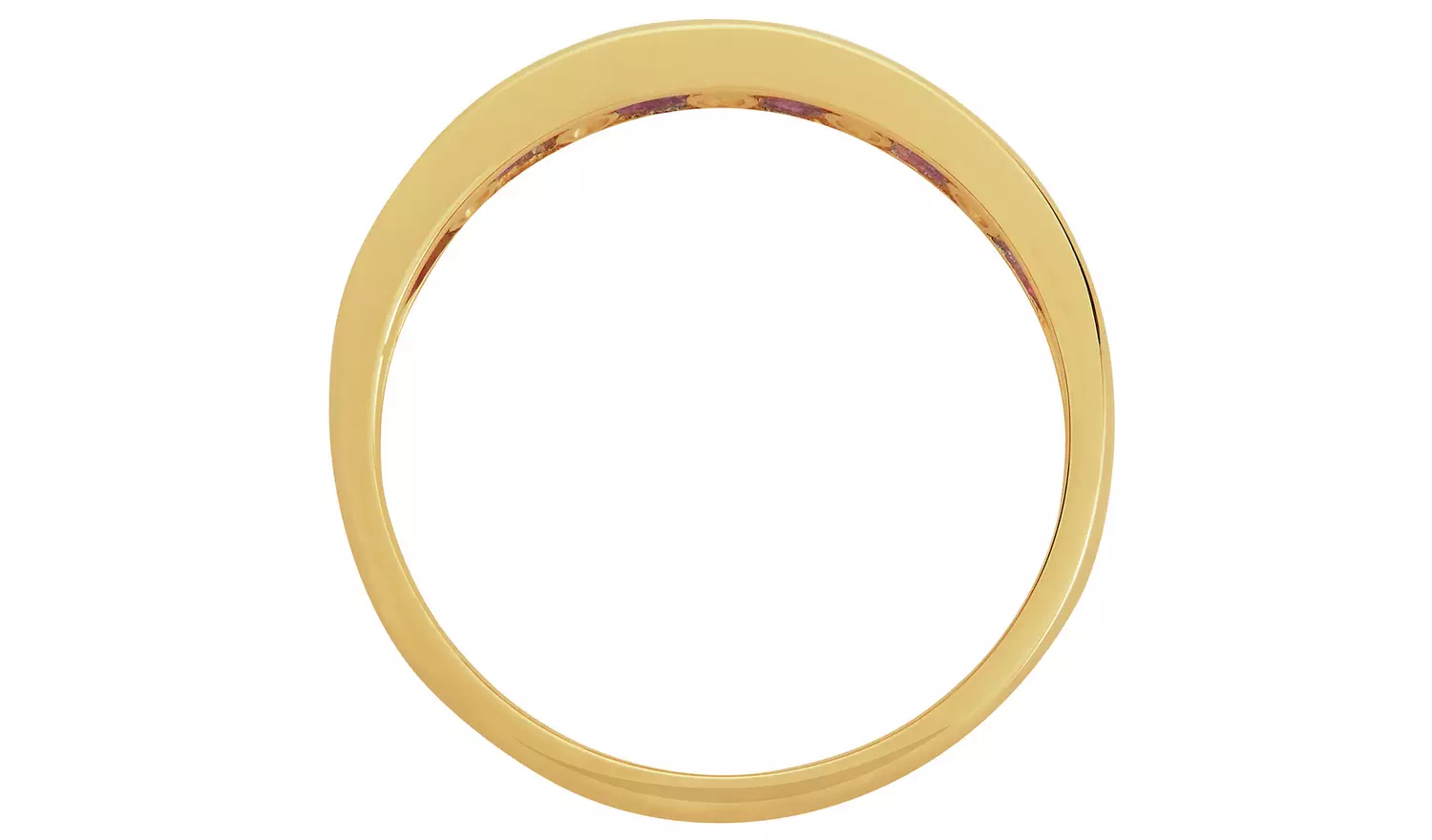 Revere 9ct Gold 0.15ct Diamond and Ruby Eternity Ring - S