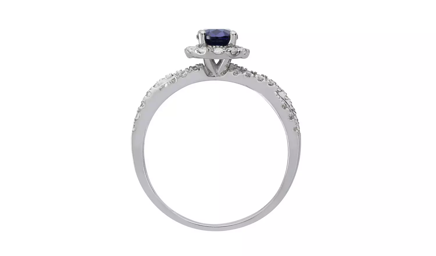 Revere 9ct White Gold Cubic Zirconia Engagement Ring - U