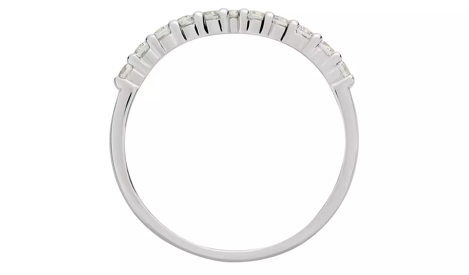 Revere Sterling Silver Cubic Zirconia Wishbone Ring - T