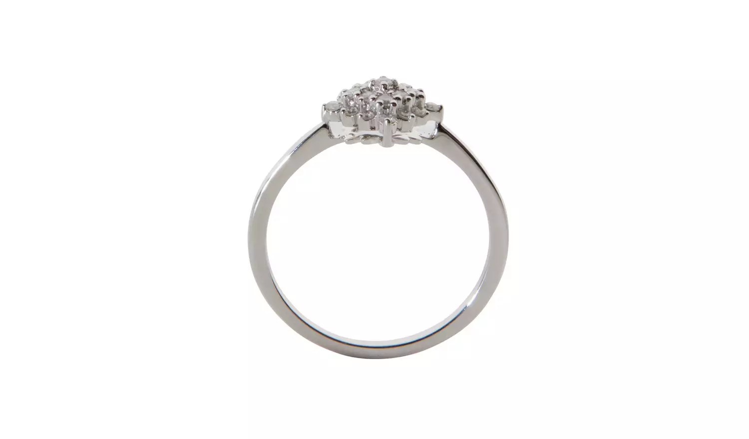 Revere 9ct White Gold 0.25ct Diamond Cluster Ring - N