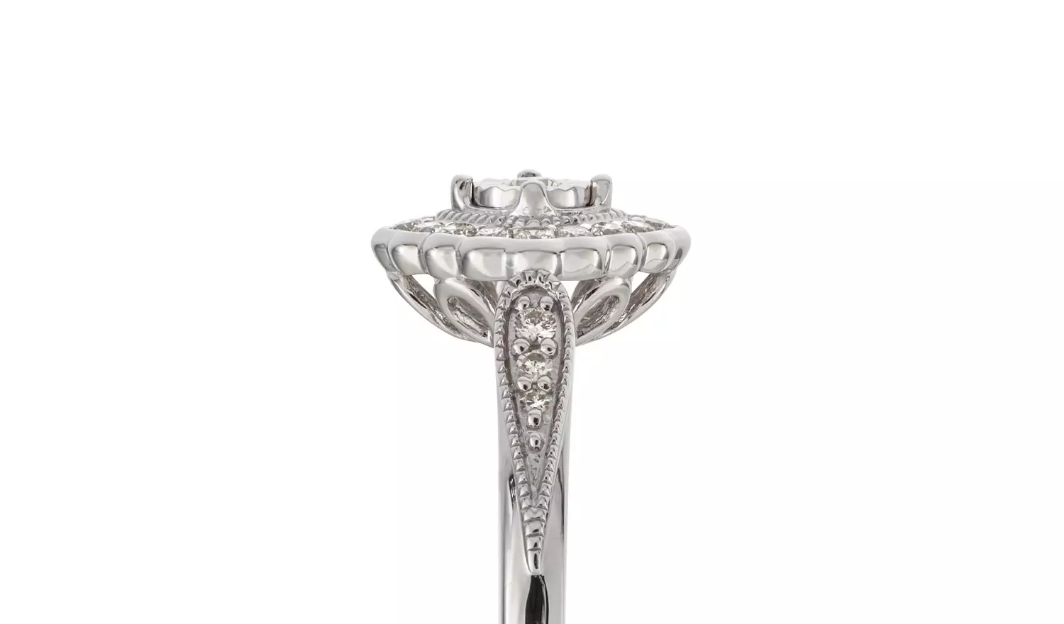 Revere 9ct White Gold 0.20ct Diamond Engagement Ring - J