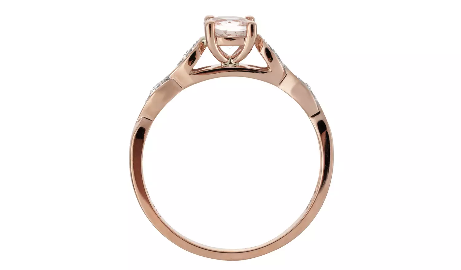 Revere 9ct Rose Gold 0.05ct Diamond Engagement Ring - O