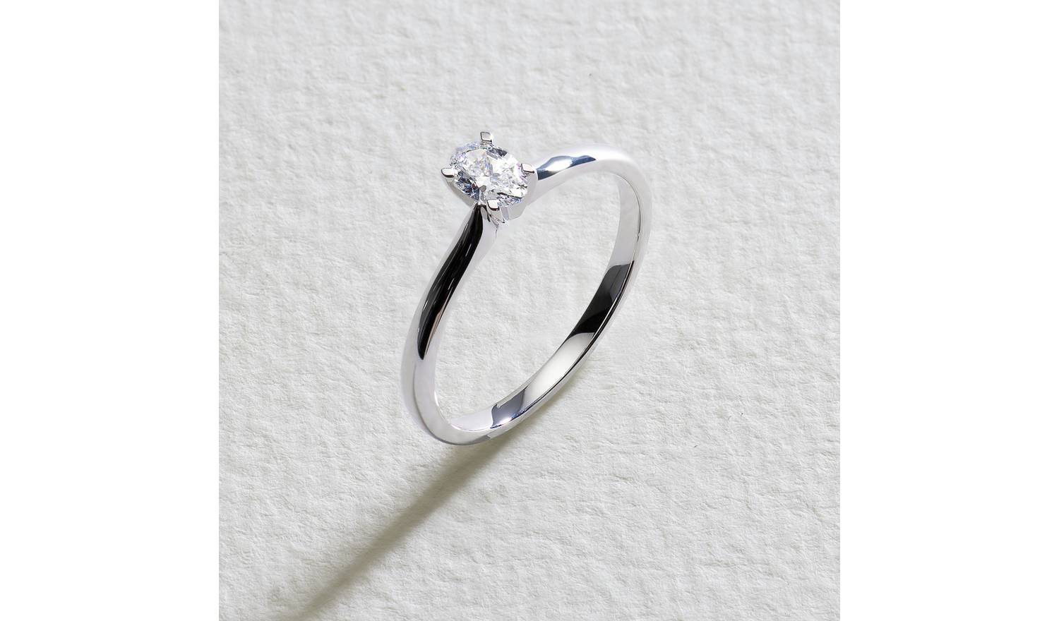 Pure Brilliance 9ct White Gold 0.25ct Lab Diamond Ring - J