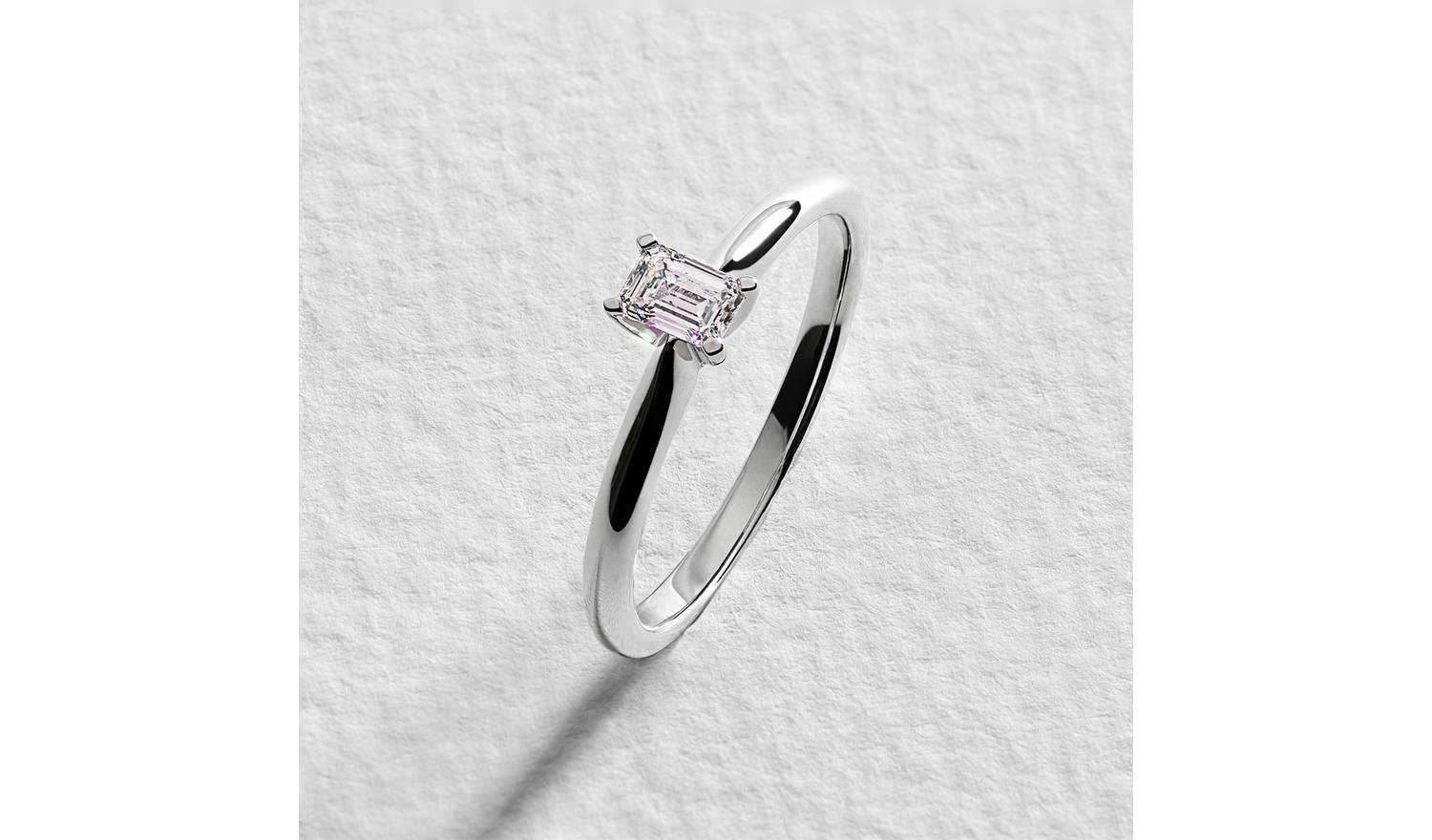 Pure Brilliance 9ct White Gold 0.25ct Lab Diamond Ring - R