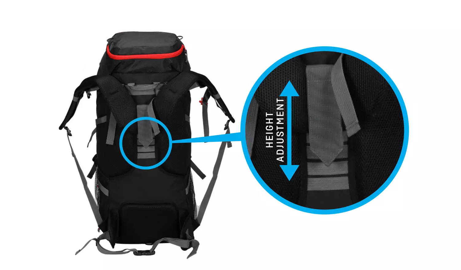 Pro Action Summit 65L Backpack - Black