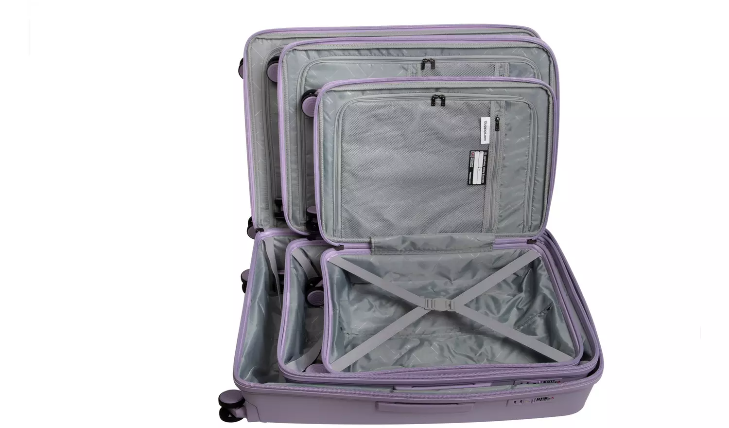 IT Hard Light Weight Expandable 8 Wheel Cabin Suitcase-Lilac
