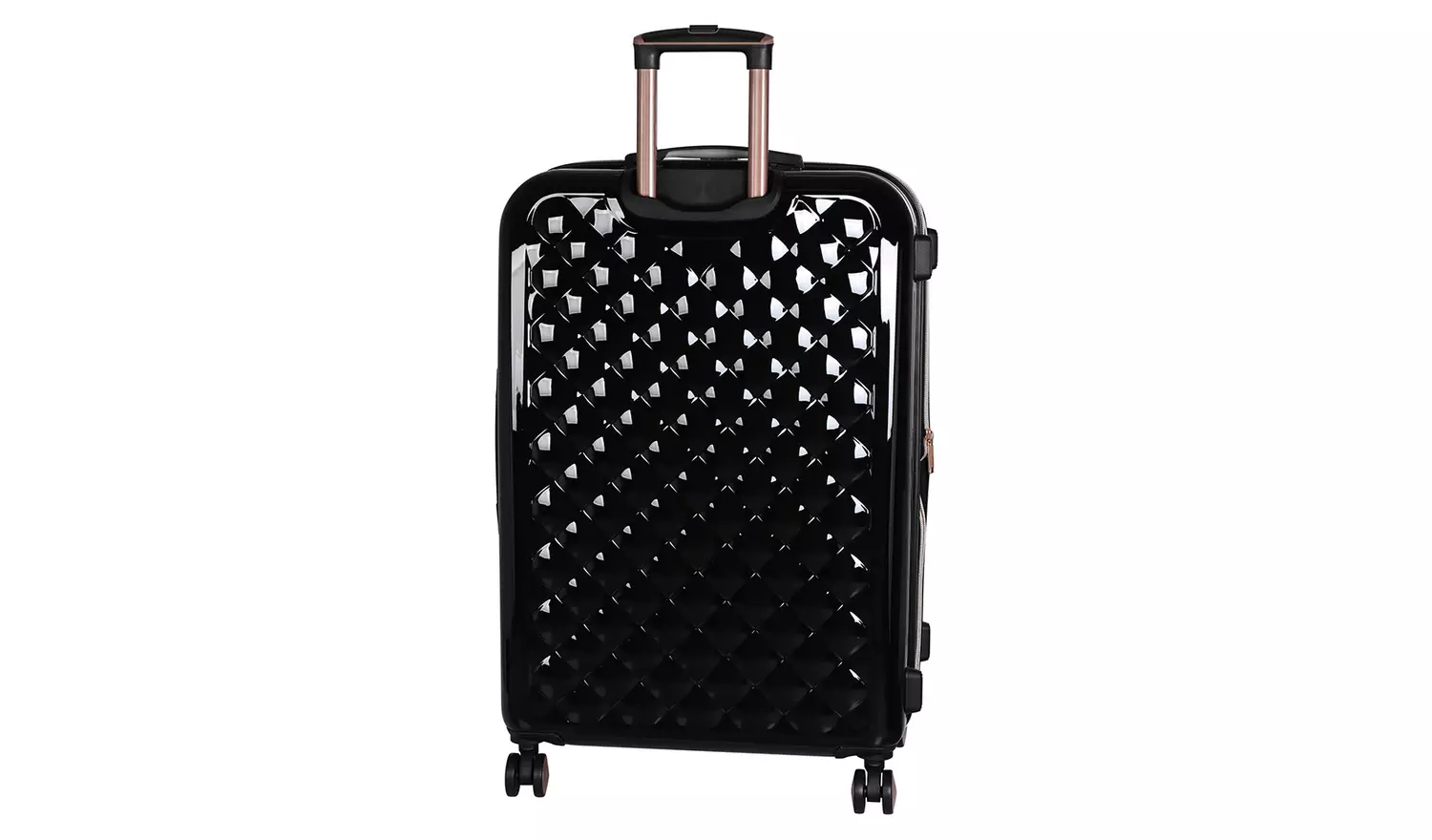 IT Luggage Expandable 8 Wheel Hard Cabin Suitcase - Black