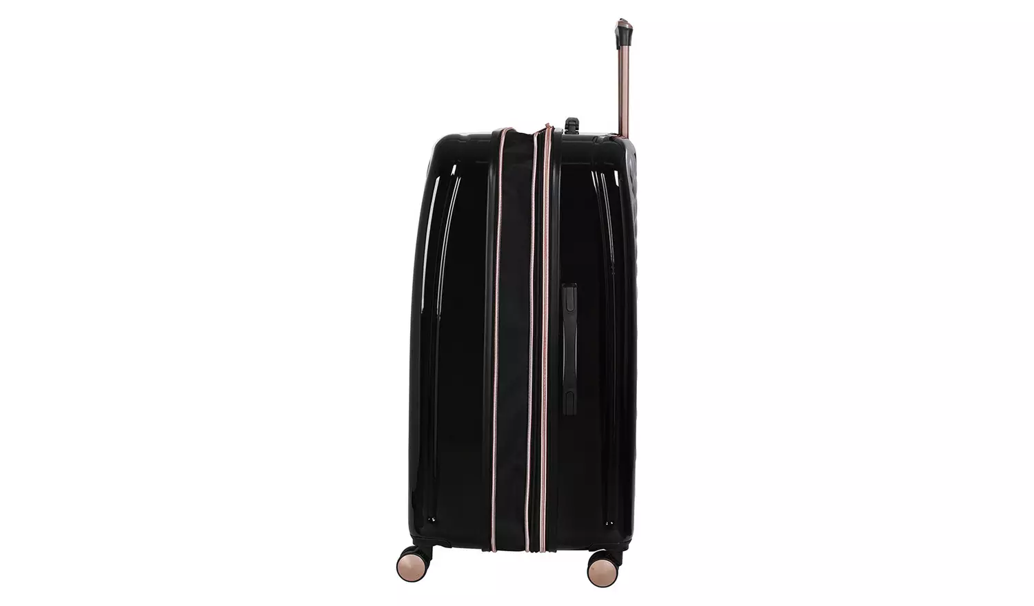 IT Luggage Expandable 8 Wheel Hard Cabin Suitcase - Black