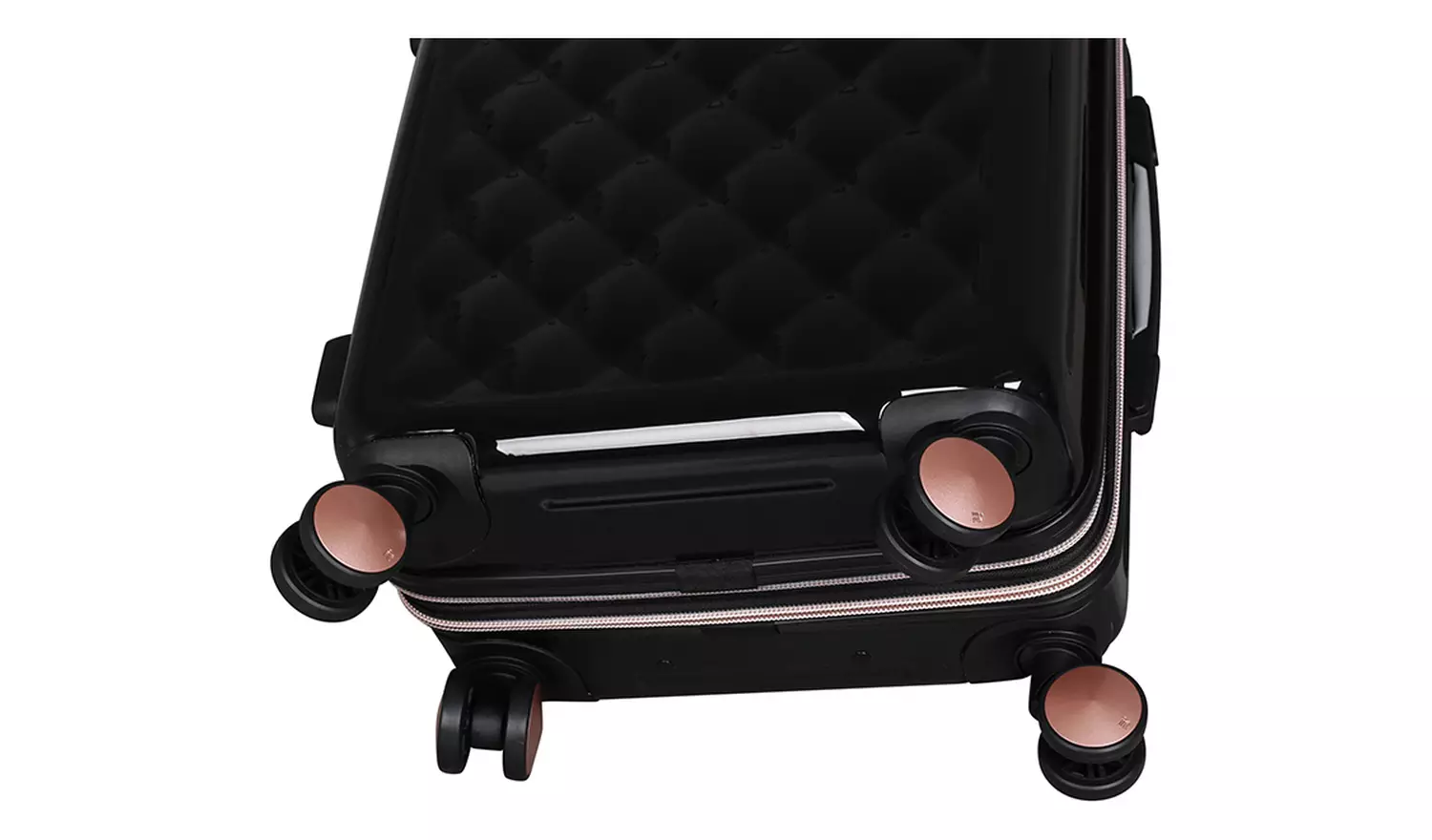 IT Luggage Expandable 8 Wheel Hard Cabin Suitcase - Black