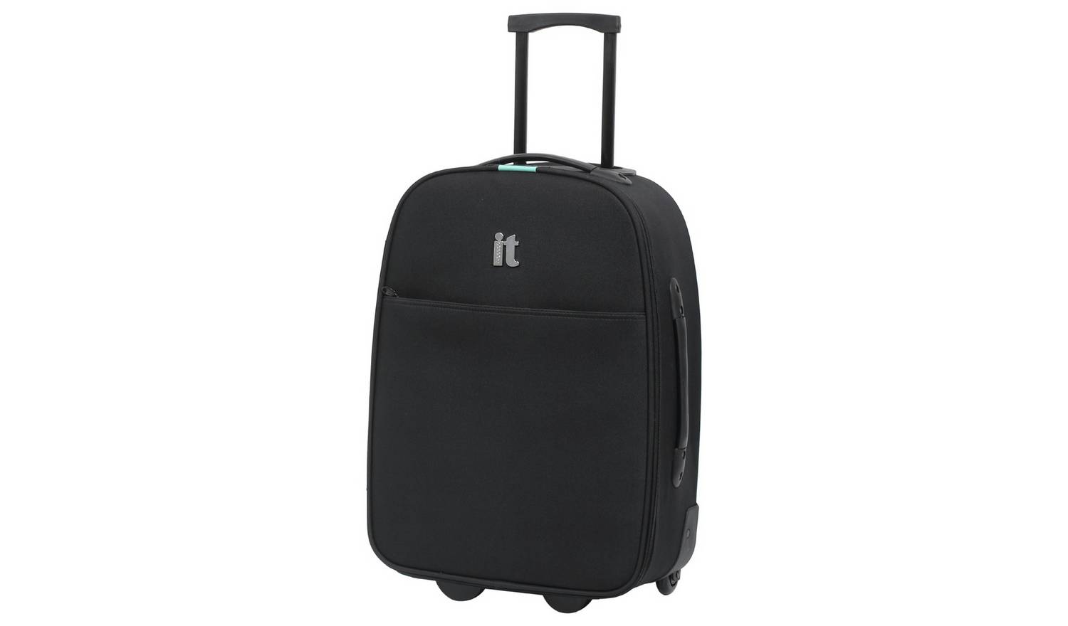 IT Luggage 2 Wheel Soft Cabin Suitcase - Black