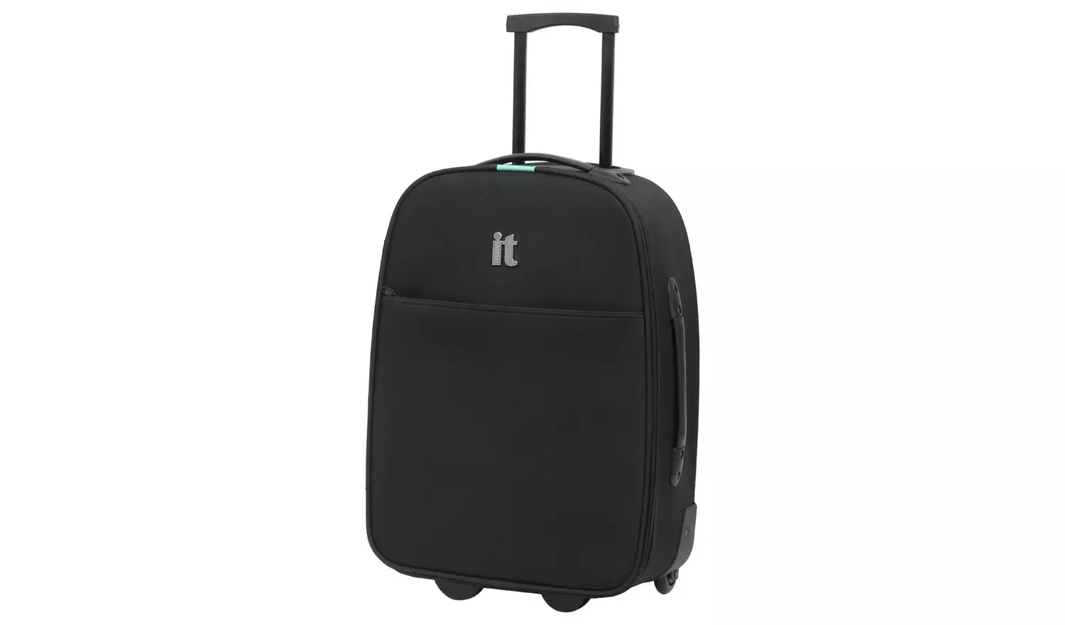 IT Luggage 2 Wheel Soft Cabin Suitcase - Black