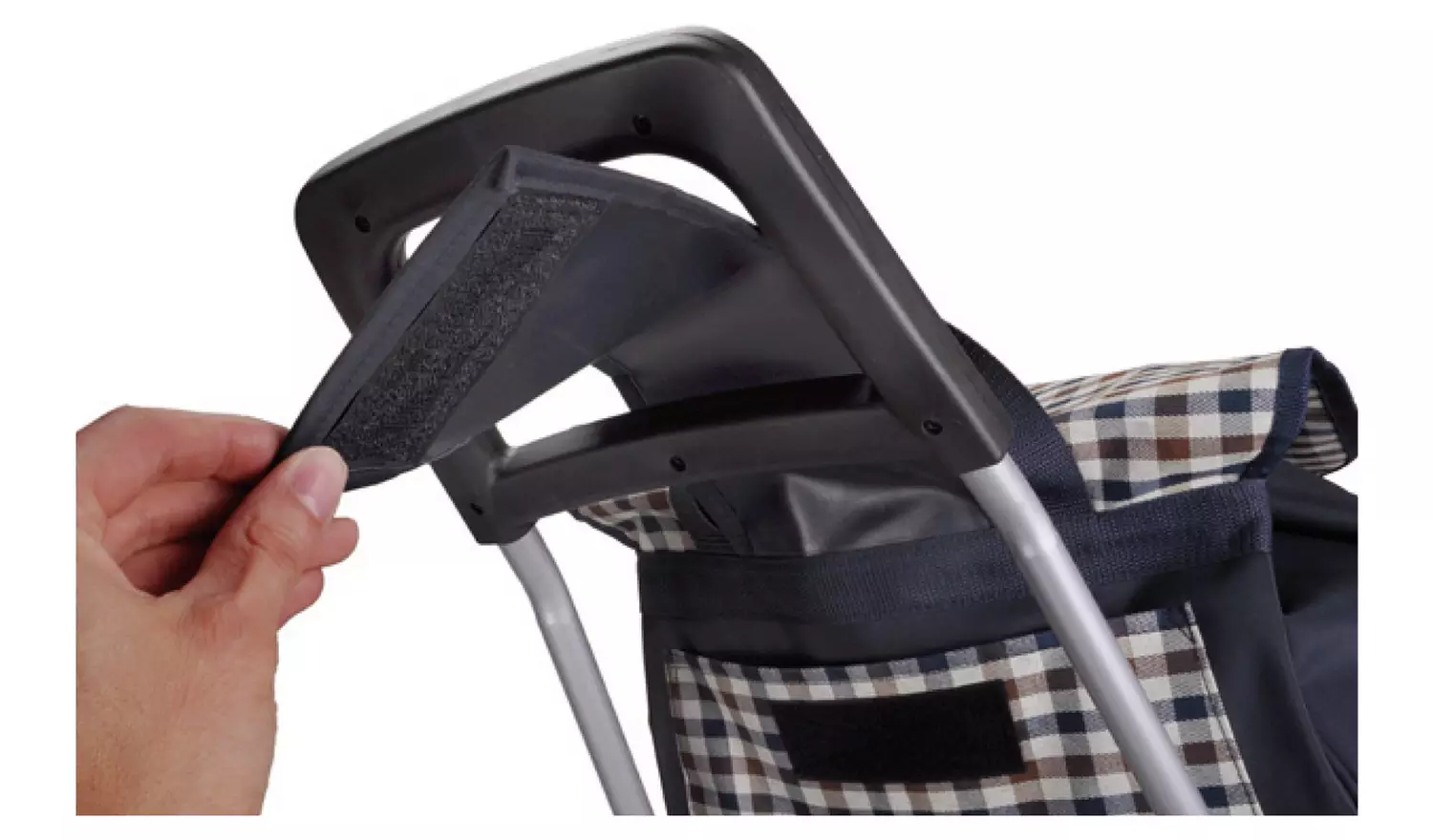 6 Wheel Folding Navy Blue Stair Climber Shopping Trolley