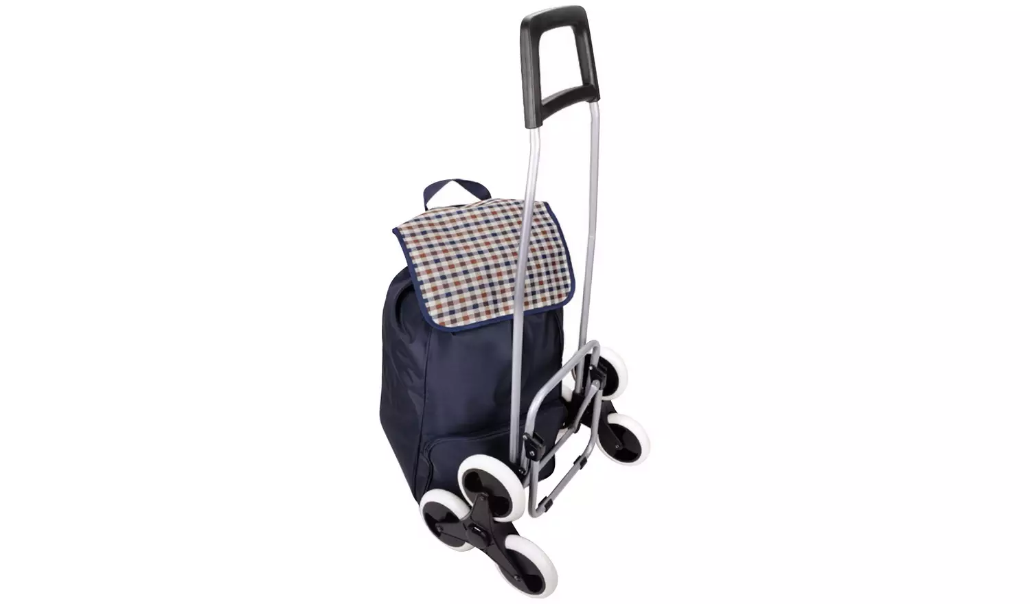 6 Wheel Folding Navy Blue Stair Climber Shopping Trolley