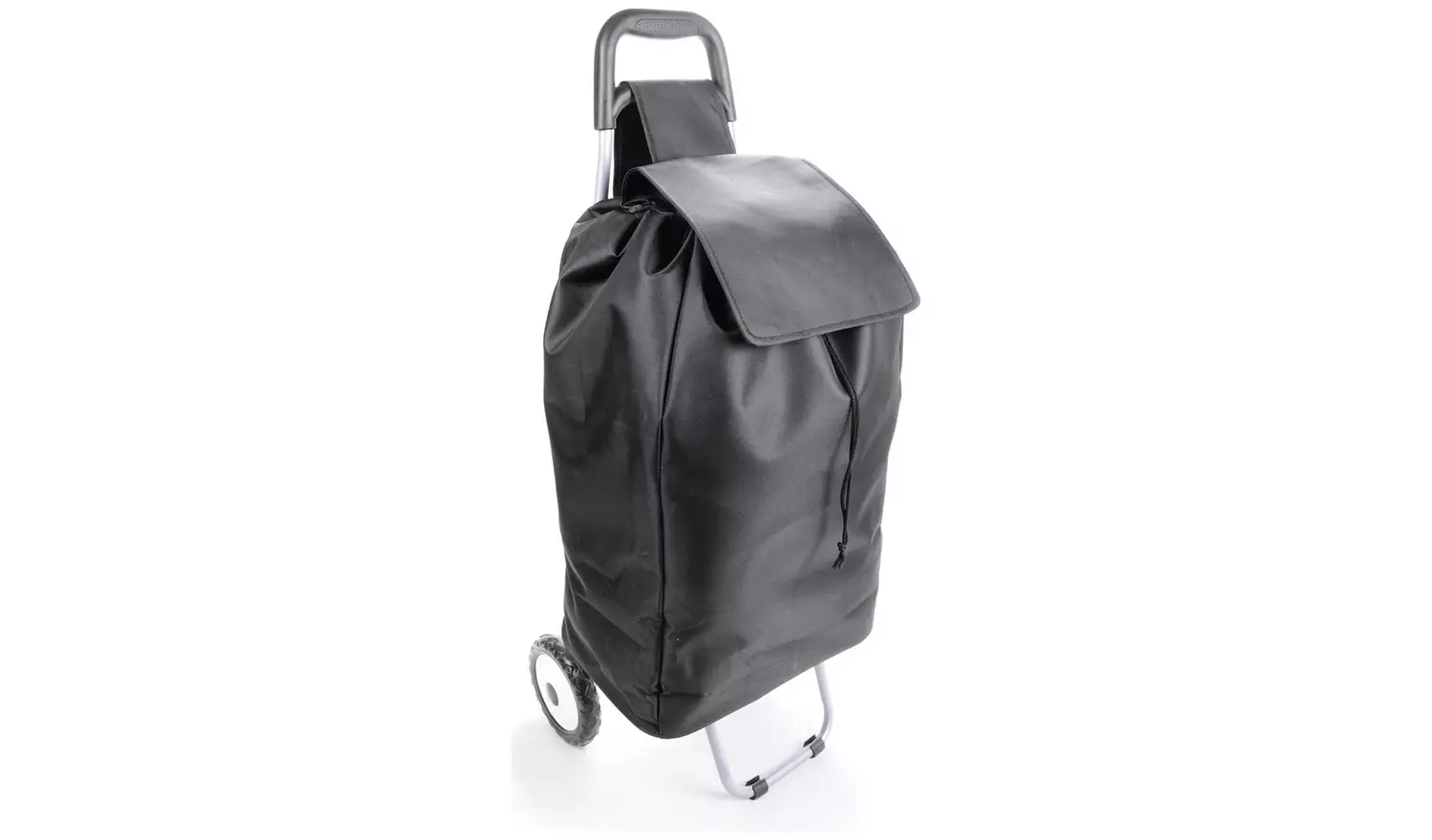 2 Wheel Folding Black Shopping Trolley