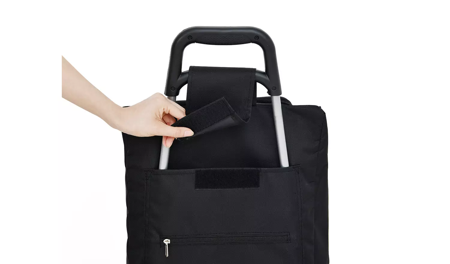 2 Wheel Folding Black Insulated Shopping Trolley