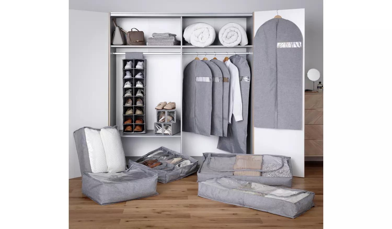 Habitat Pack of 2 Dress Covers - Grey