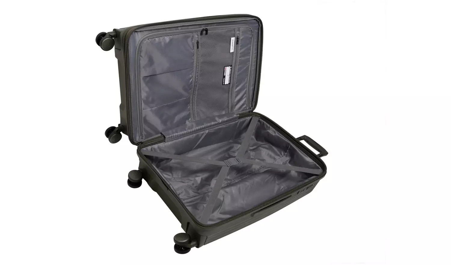 IT Hard Light Weight Expand Cabin 8 Wheel Suitcase - Olive
