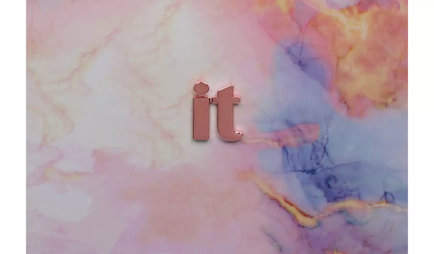 IT Hard Large Expandable 8 Wheel Suitcase - Marble Effect