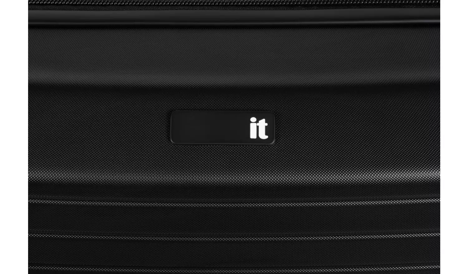 IT Hard Medium Size Expandable 8 Wheel Suitcase - Black