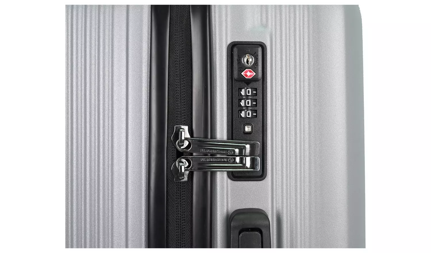 Featherstone 8 Wheel Hard Suitcase - Cabin, Silver